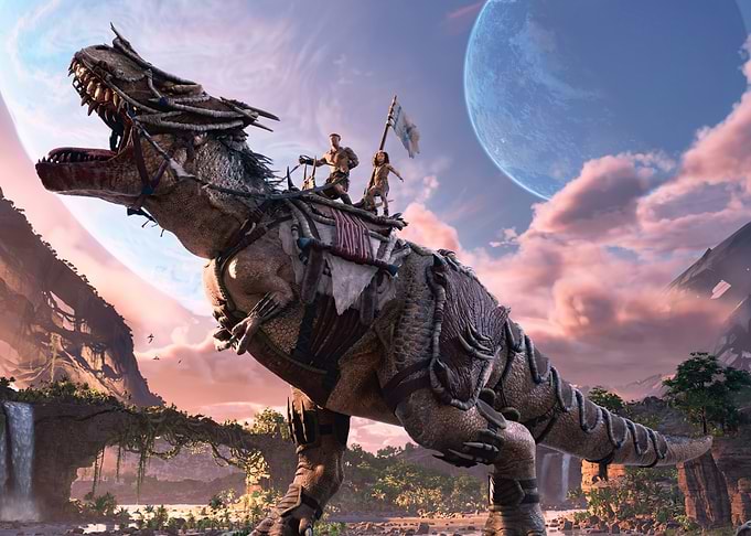 ark: survival ascended t-rex ride