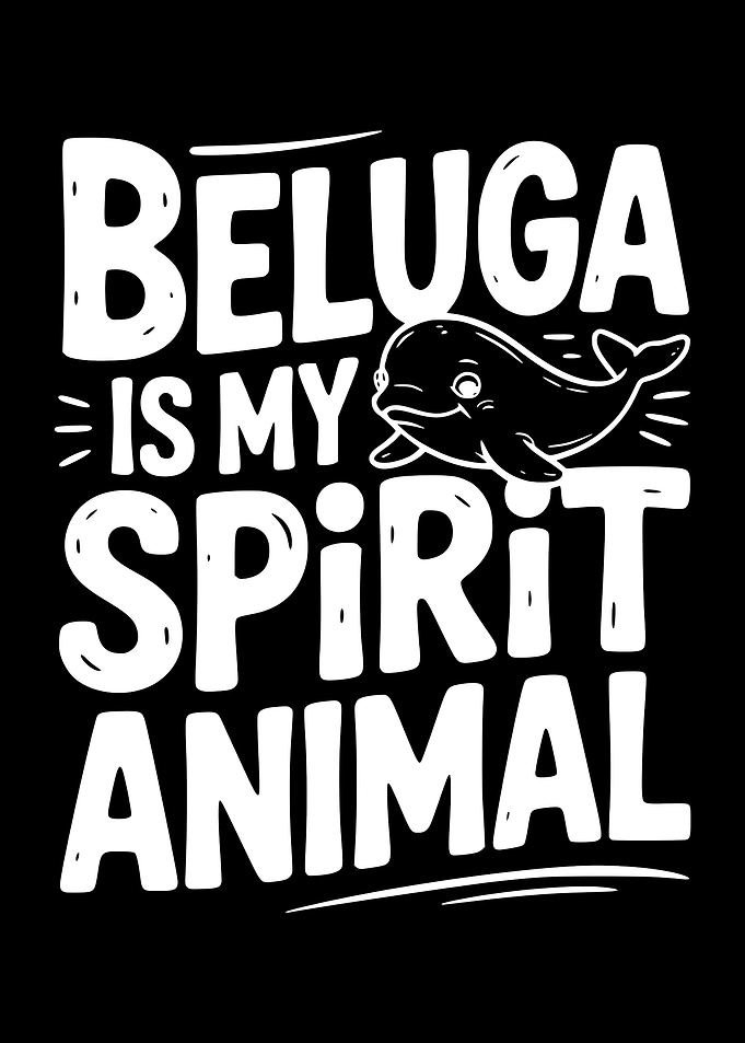 Beluga Spirit Animal Graphic Design