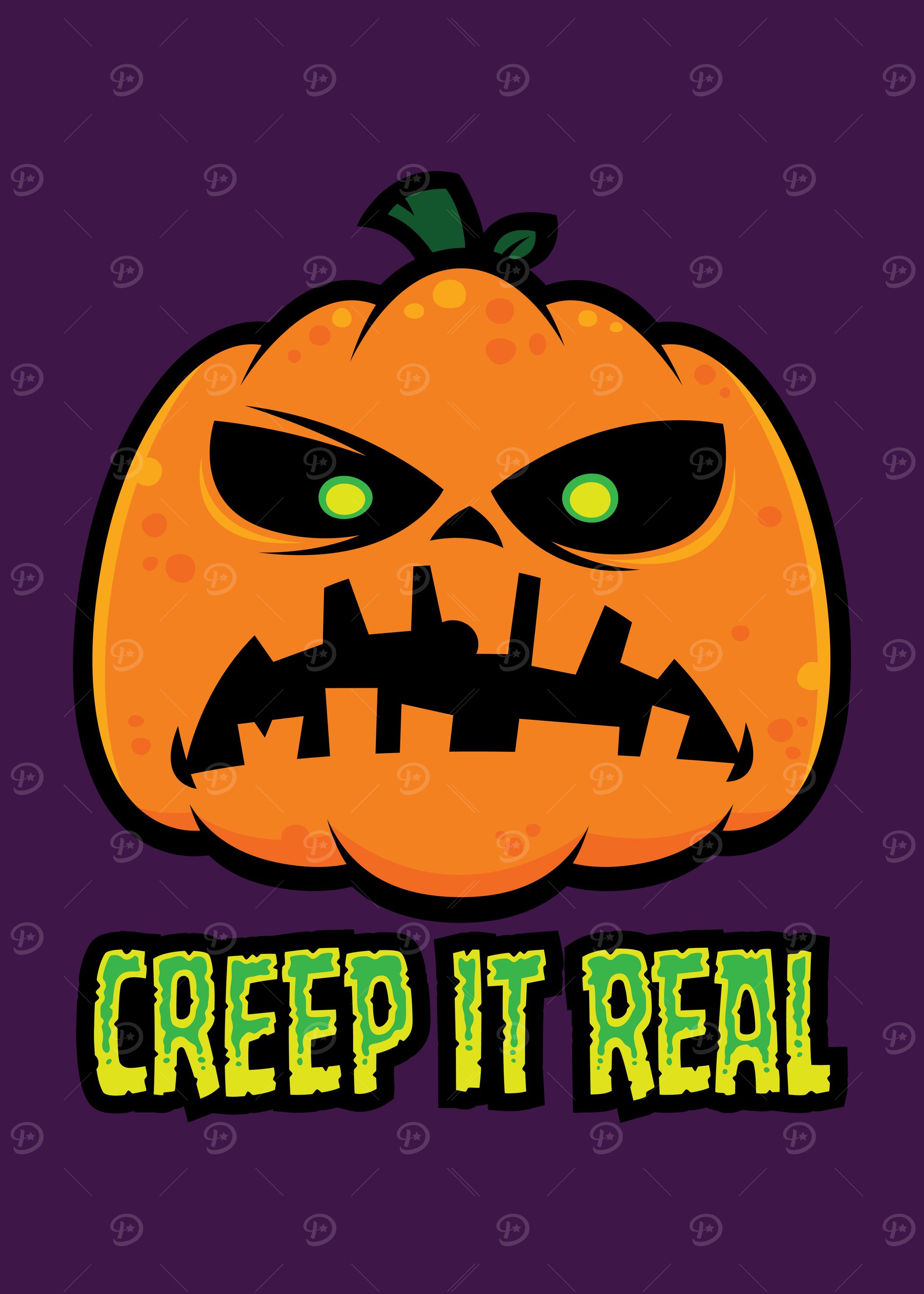 Creep It Real Grumpy Halloween Pumpkin