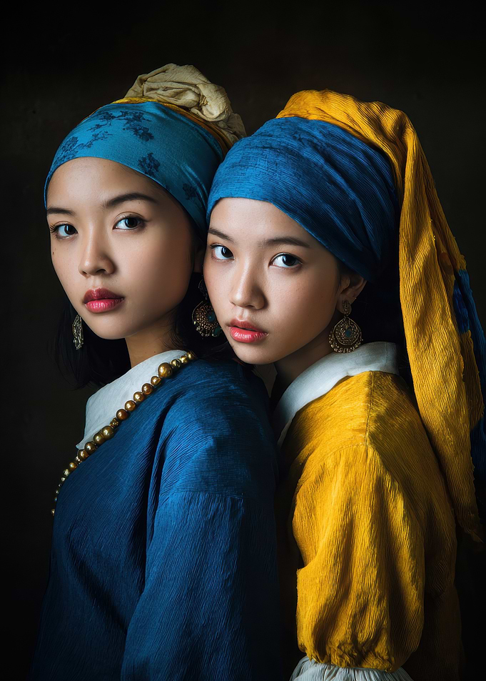 Two Girls with a Pearl Earring