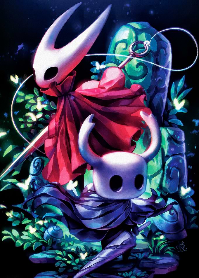 Hollow Knight and Hornet Illustration