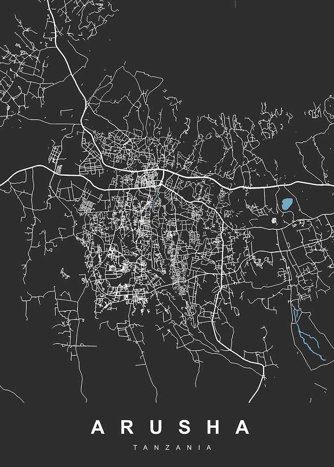 Arusha, Tanzania City Map