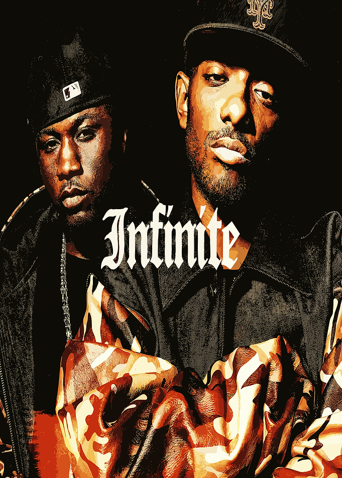 Two Men with Infinite Text
