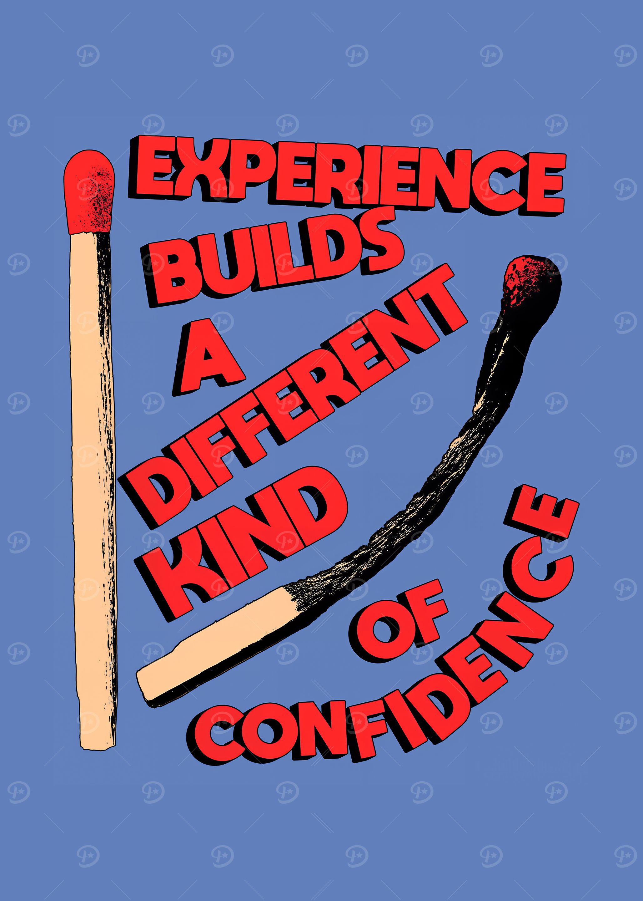 Experience Builds Confidence Matchsticks Art