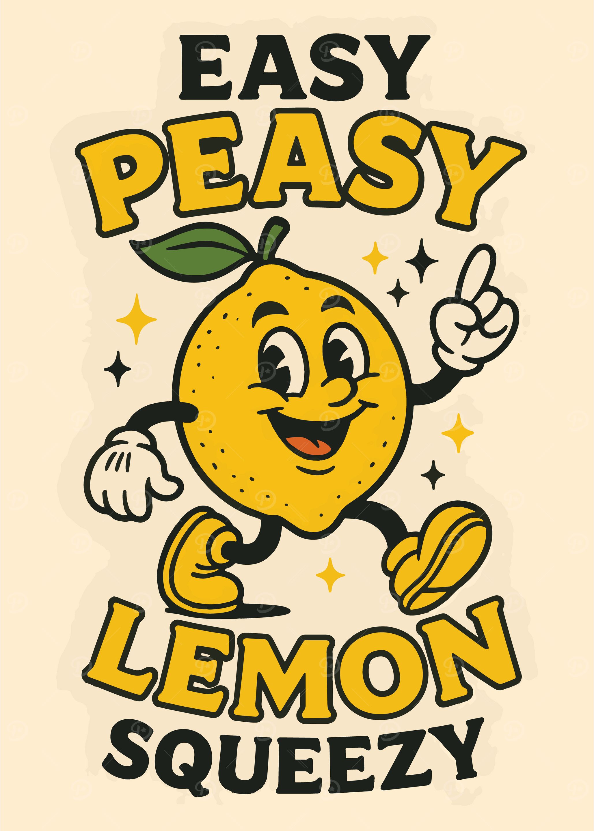 Easy Peasy Lemon Squeezy Cartoon