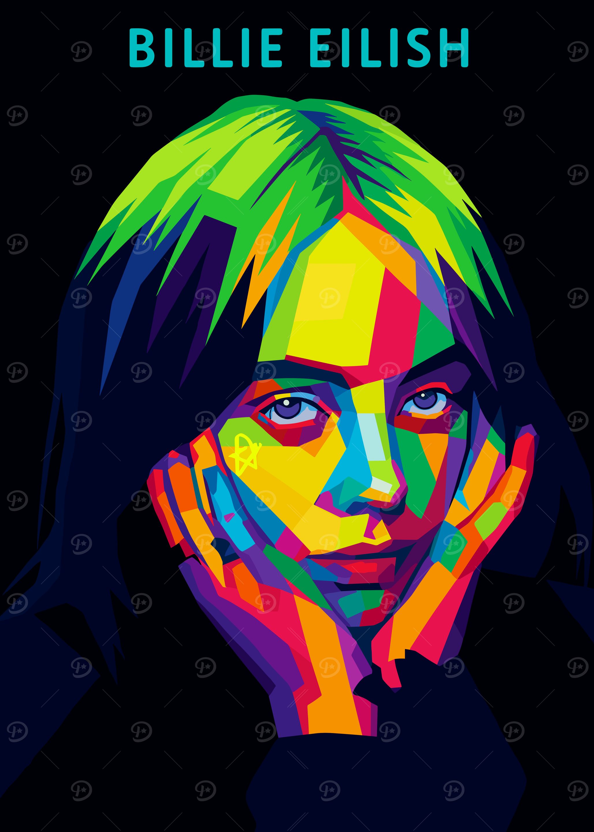 Billie Eilish Pop Art Portrait