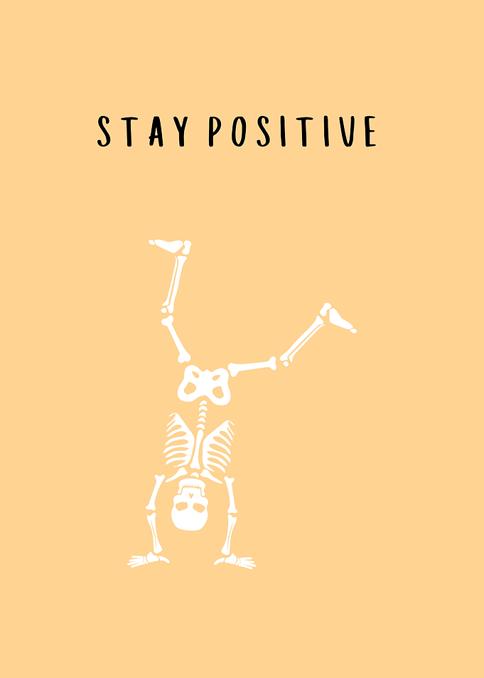 Stay Positive Skeleton Handstand