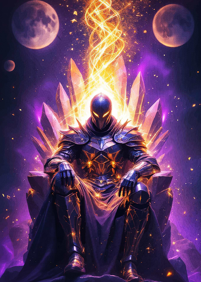 Armored Figure Crystal Throne
