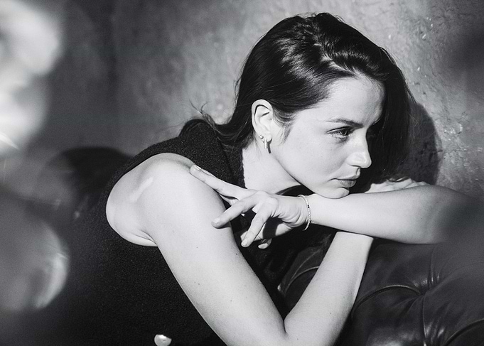 Black and White Portrait of Woman