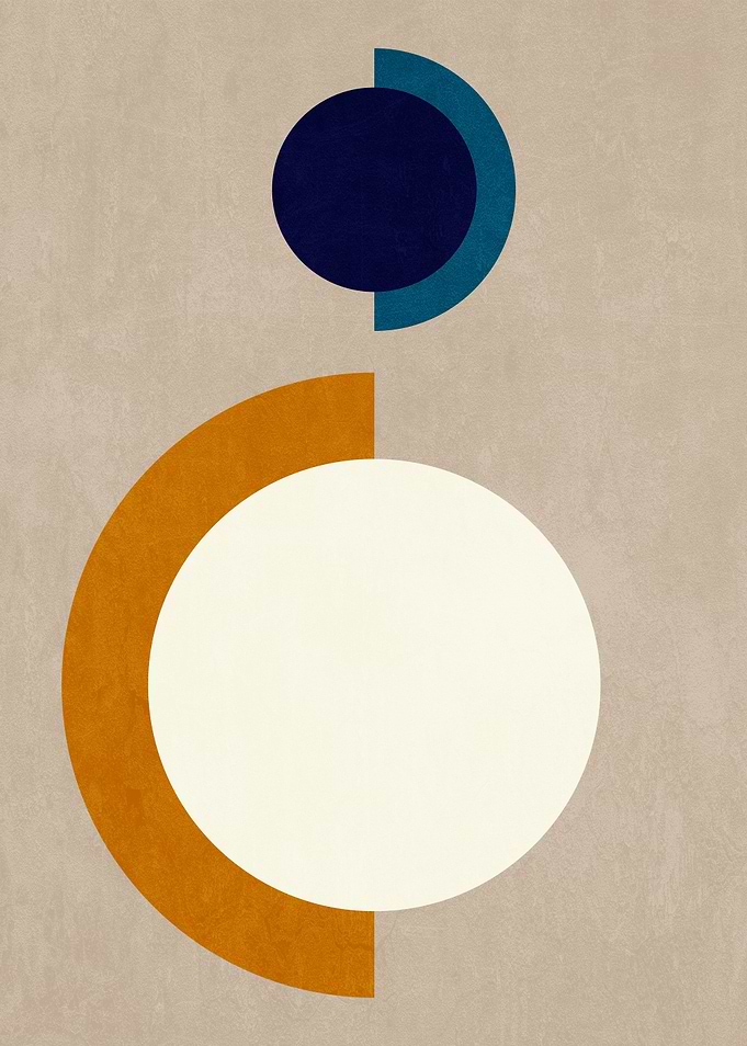 Abstract Circles Minimalist Art