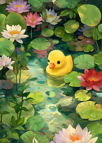 Duckling Lily Pond