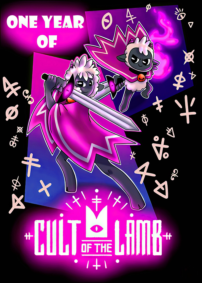Cult of the Lamb Anniversary Art