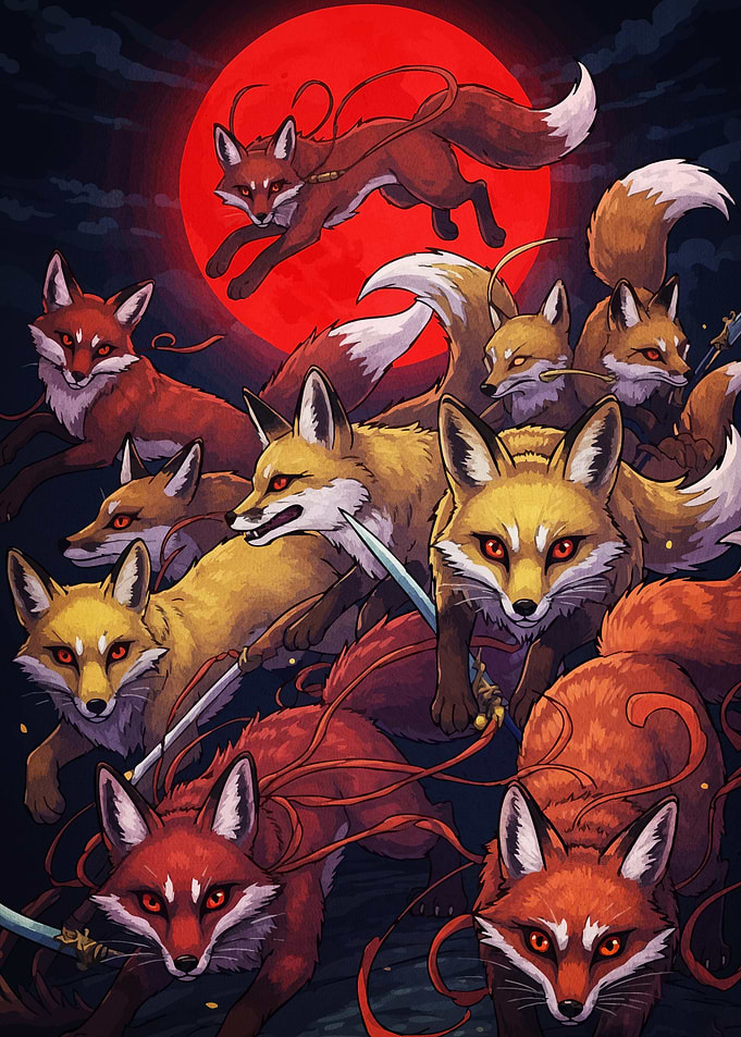 Fox Spirits Red Moon