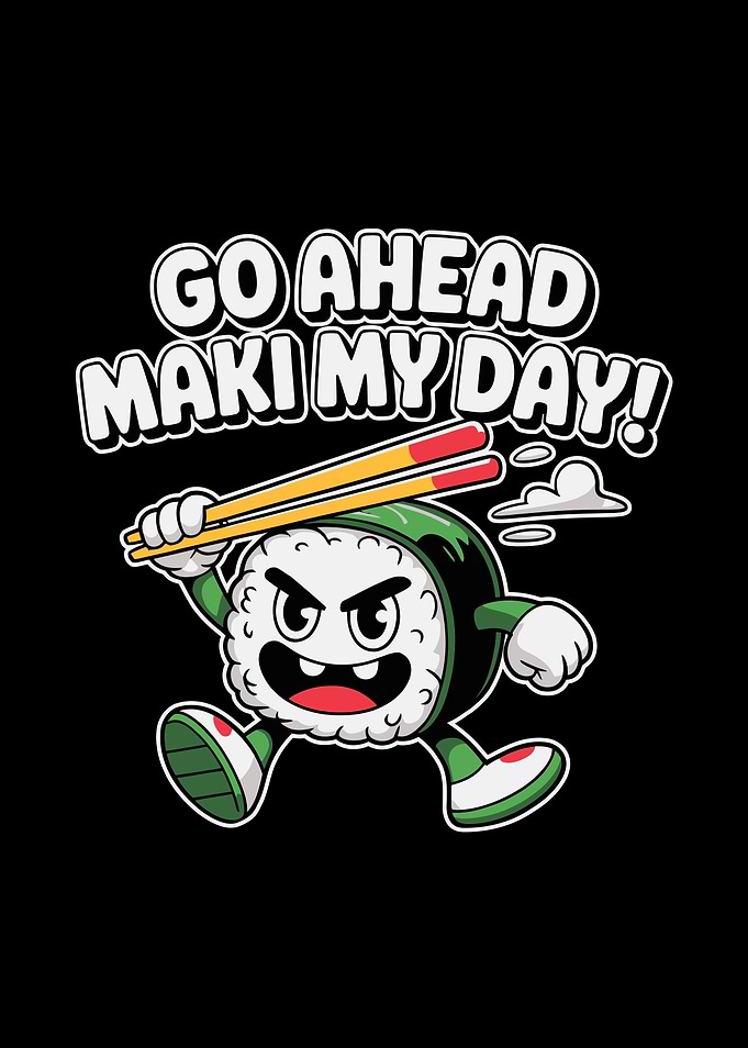 Go Ahead Maki My Day Cartoon