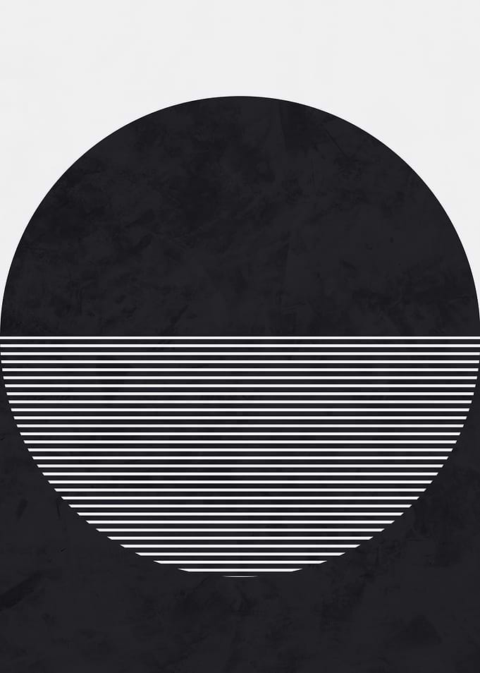 Minimalist Black and White Circle Design