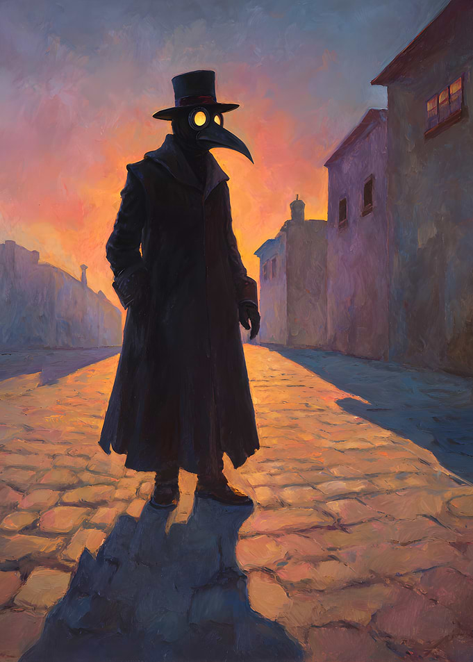 Plague Doctor in Sunset Alley