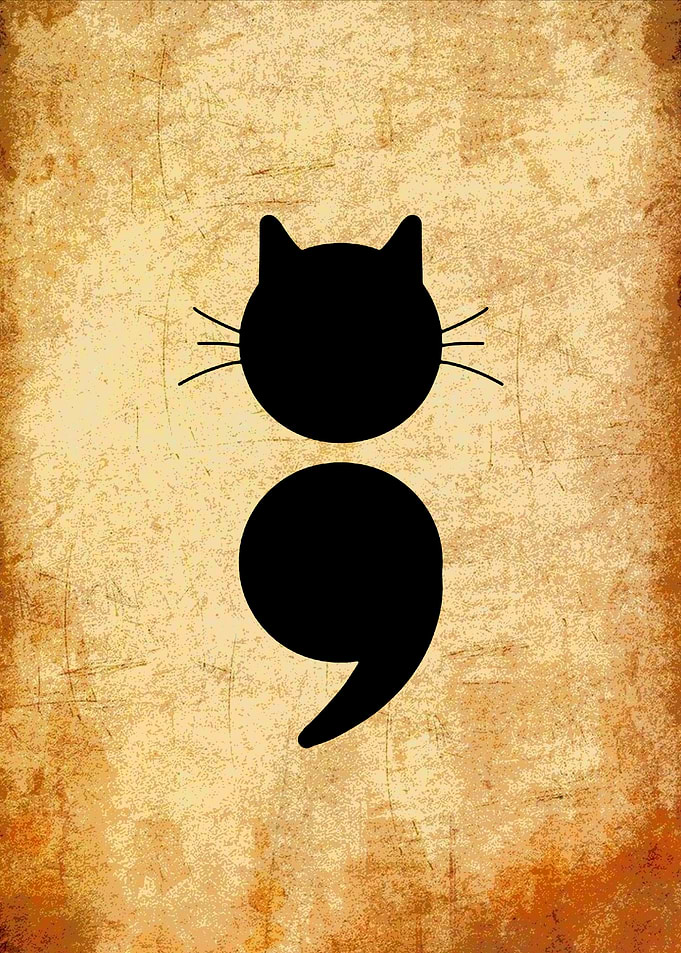 Cat Semicolon Symbol Art