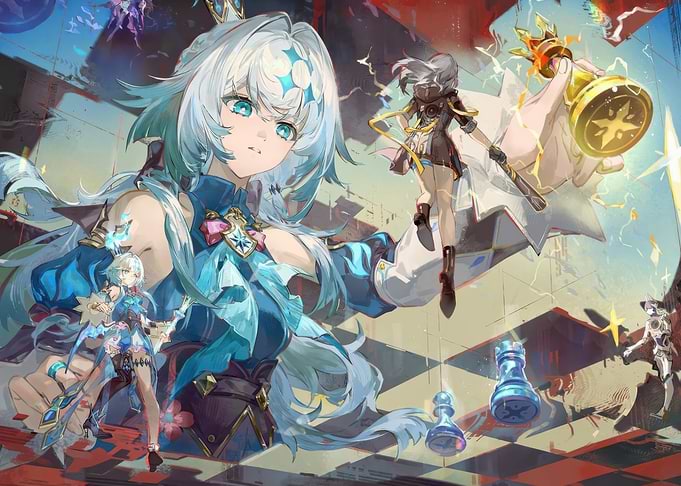 Anime Chess Game Illustration