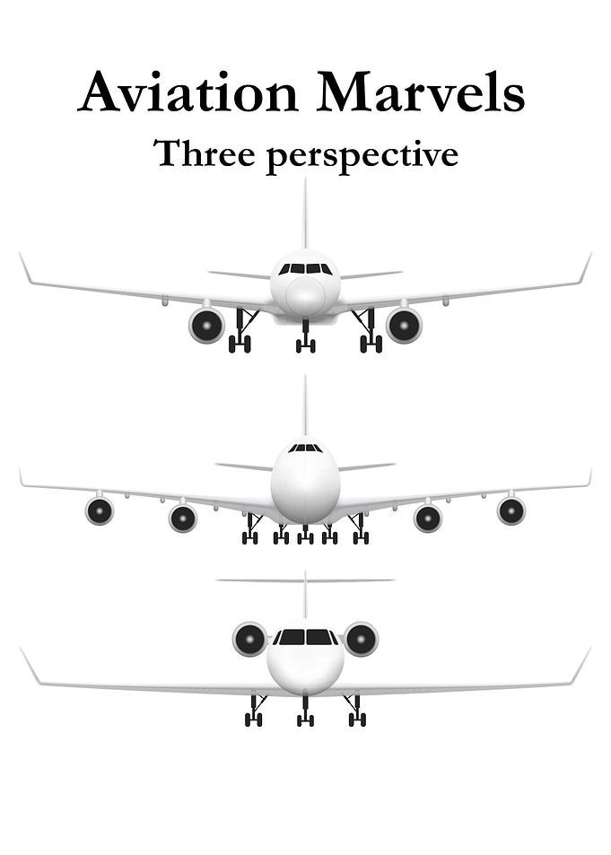 Aviation Marvels: Three Perspective Planes