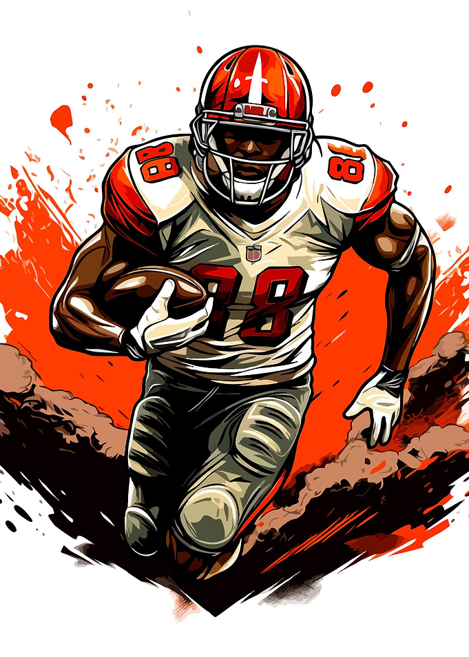 American Football Player Illustration