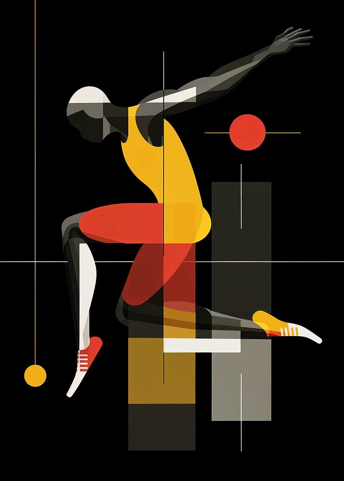 Abstract Runner Art