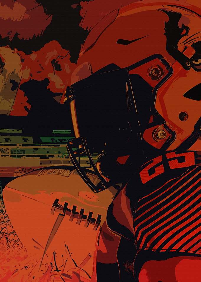 American Football Player Illustration