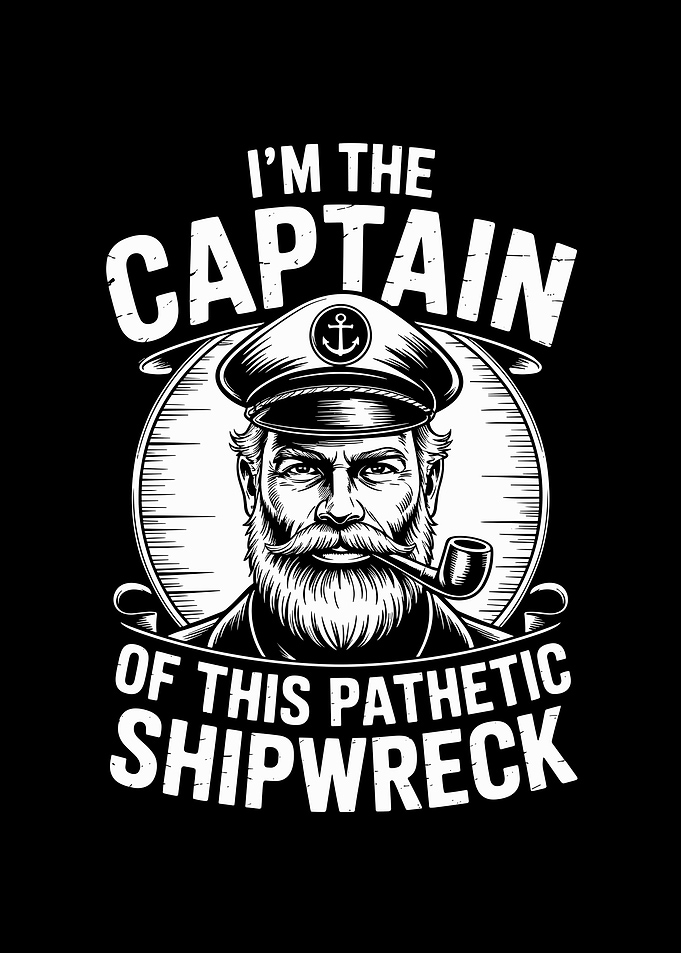 Captain of this pathetic shipwreck