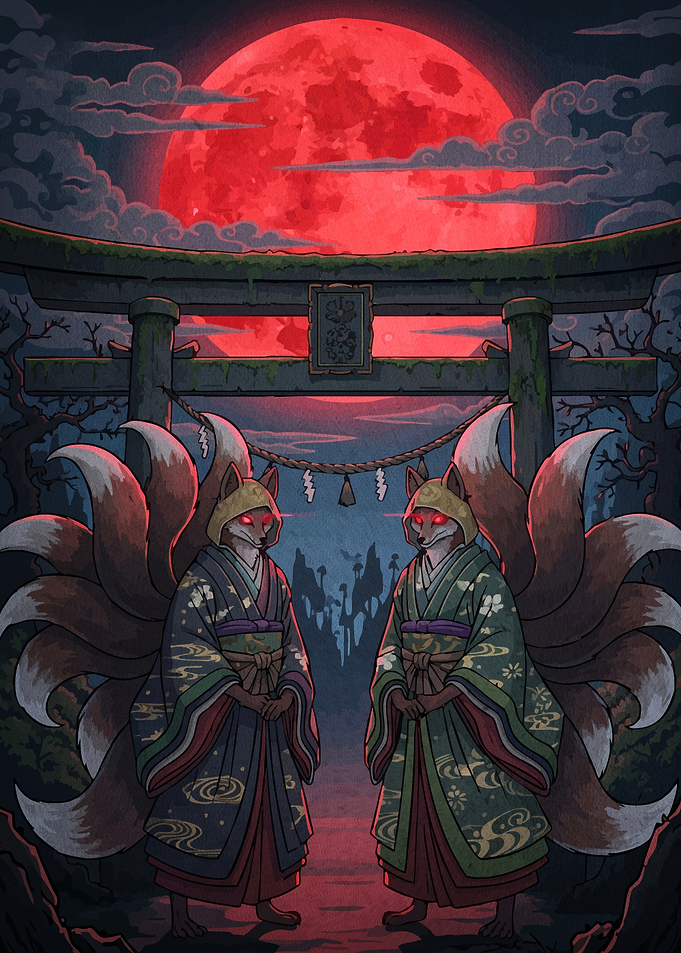 Fox Spirits Red Moon