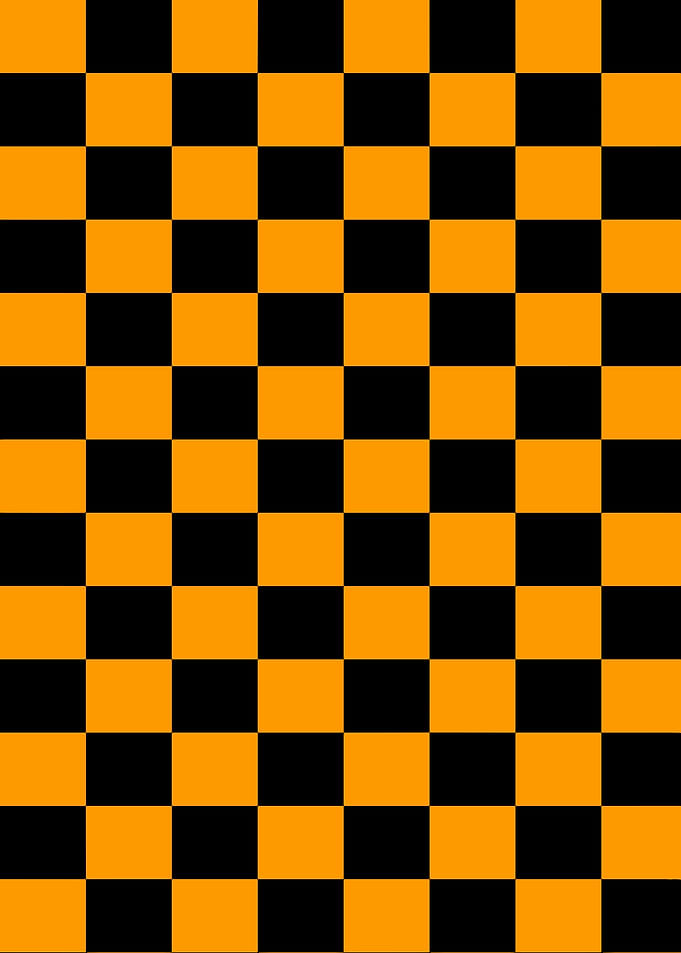 Orange and Black Checkerboard Pattern