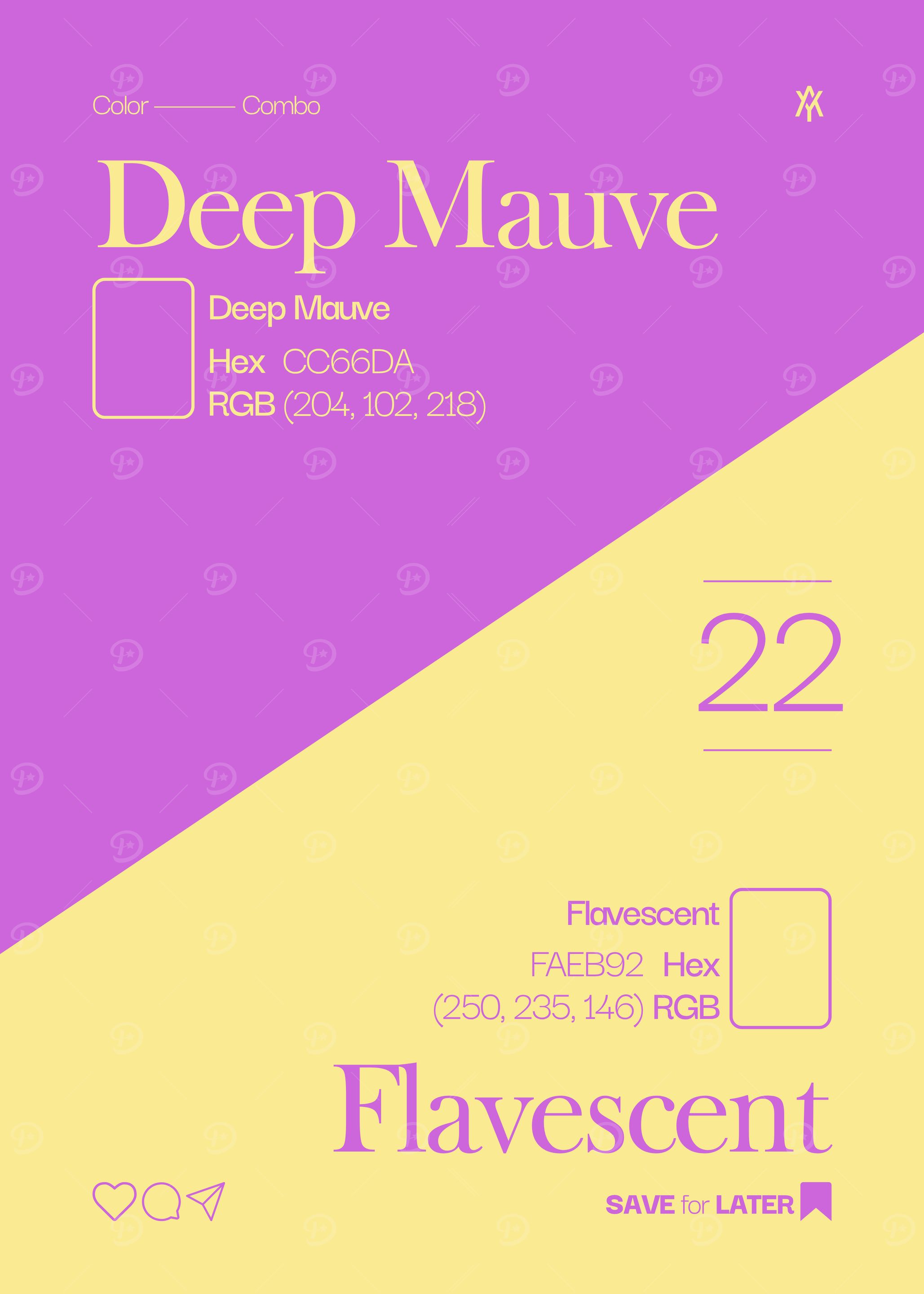 Deep Mauve and Flavescent Color Palette