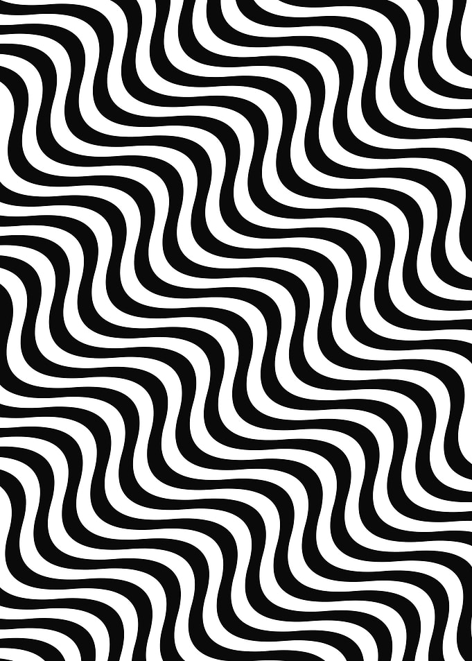 Abstract Black and White Wave Pattern