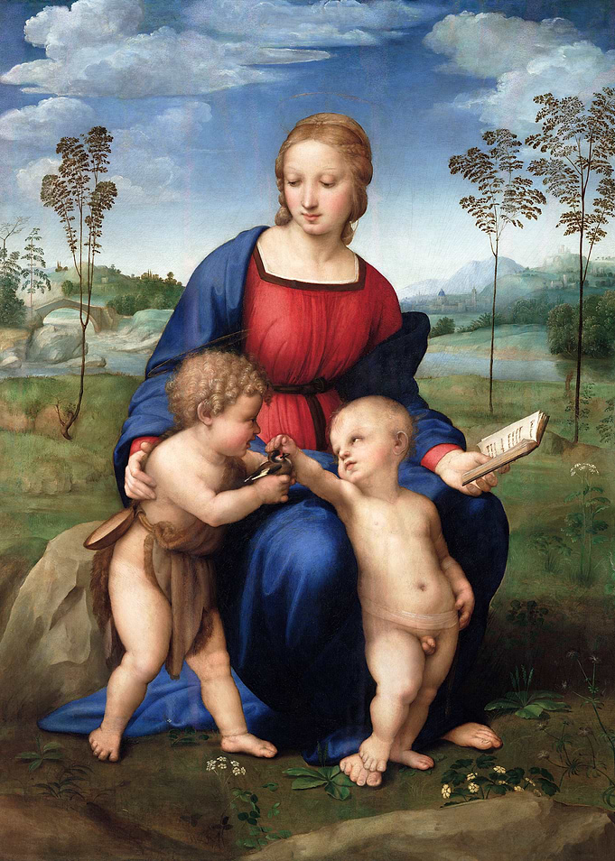 Raphael's Madonna of the Goldfinch (1505–1506) (Madonna with Child and Saint John)