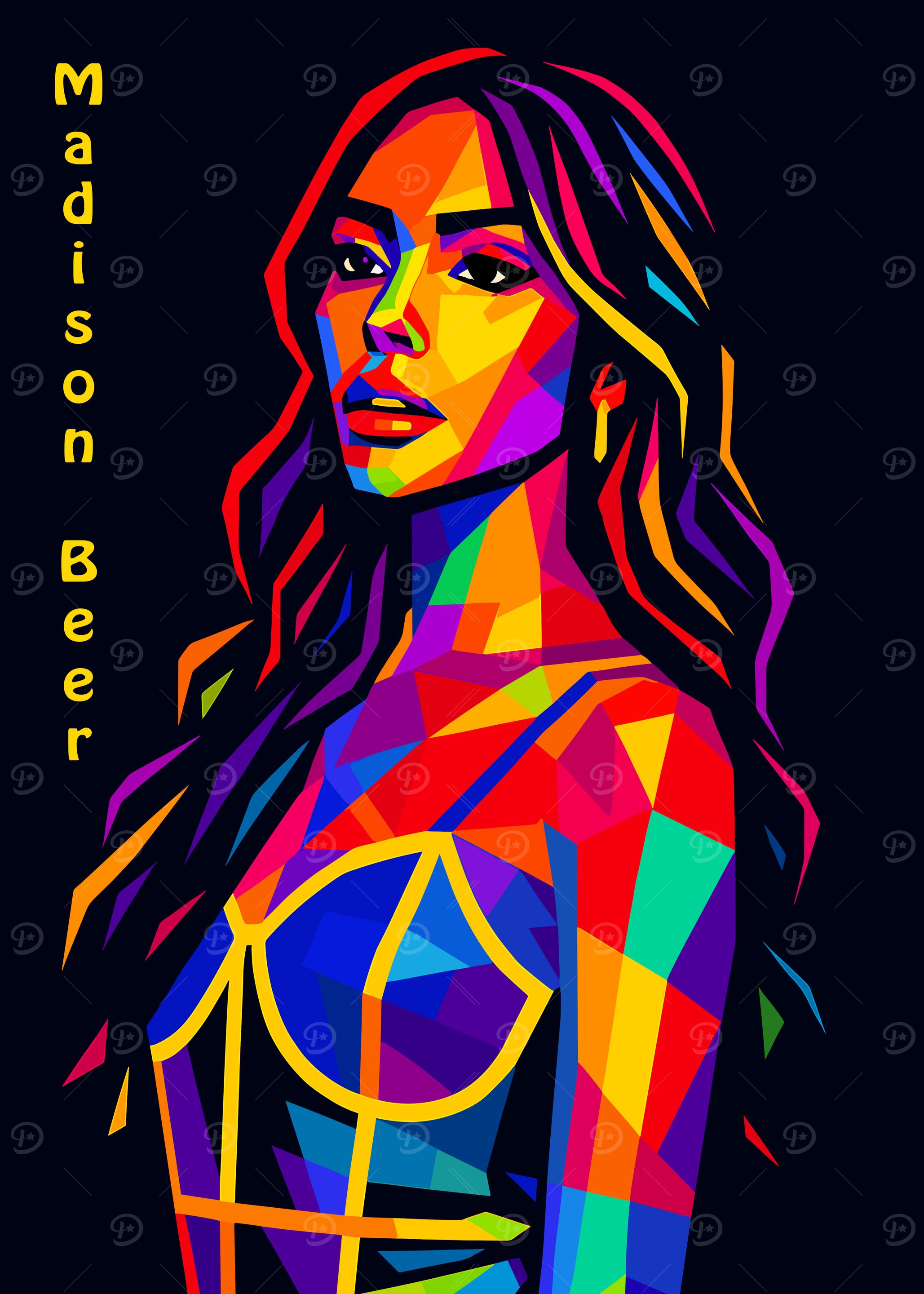 Madison Beer Colorful Pop Art Portrait