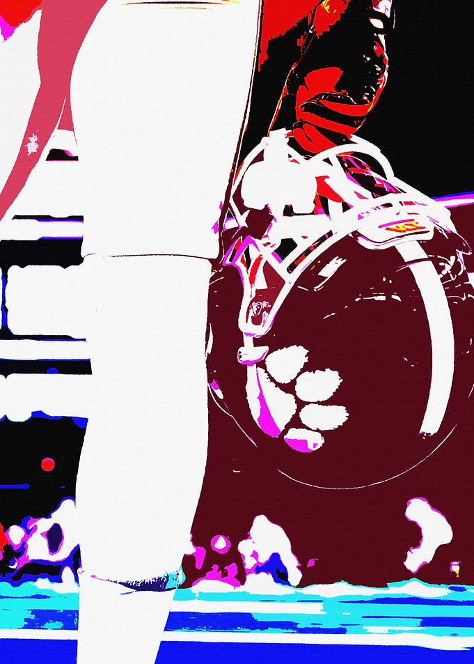 Abstract Football Player with Helmet