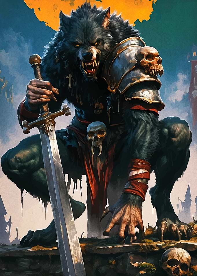 Armored Werewolf with Sword
