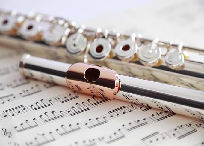 Flute on Sheet Music