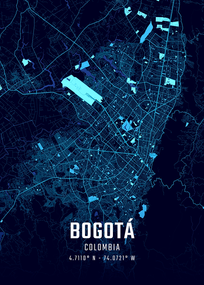 Bogotá Midnight City Map