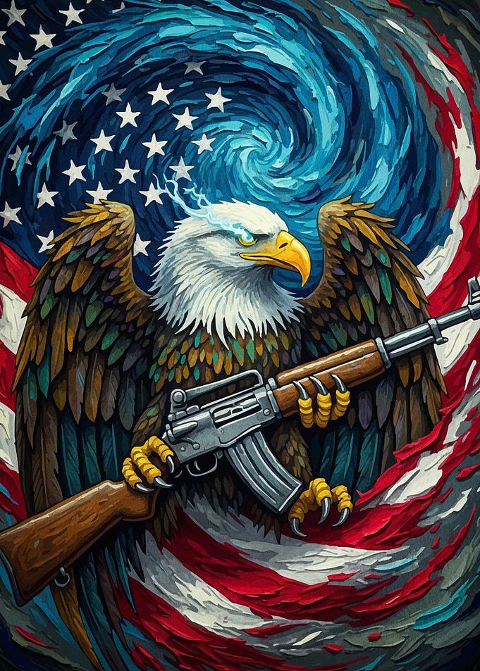 American Eagle Rifle Flag