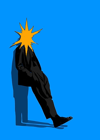 Abstract Figure with Starburst Head