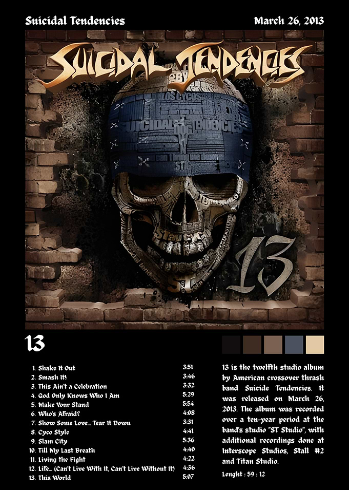 Suicidal Tendencies '13' Album Cover
