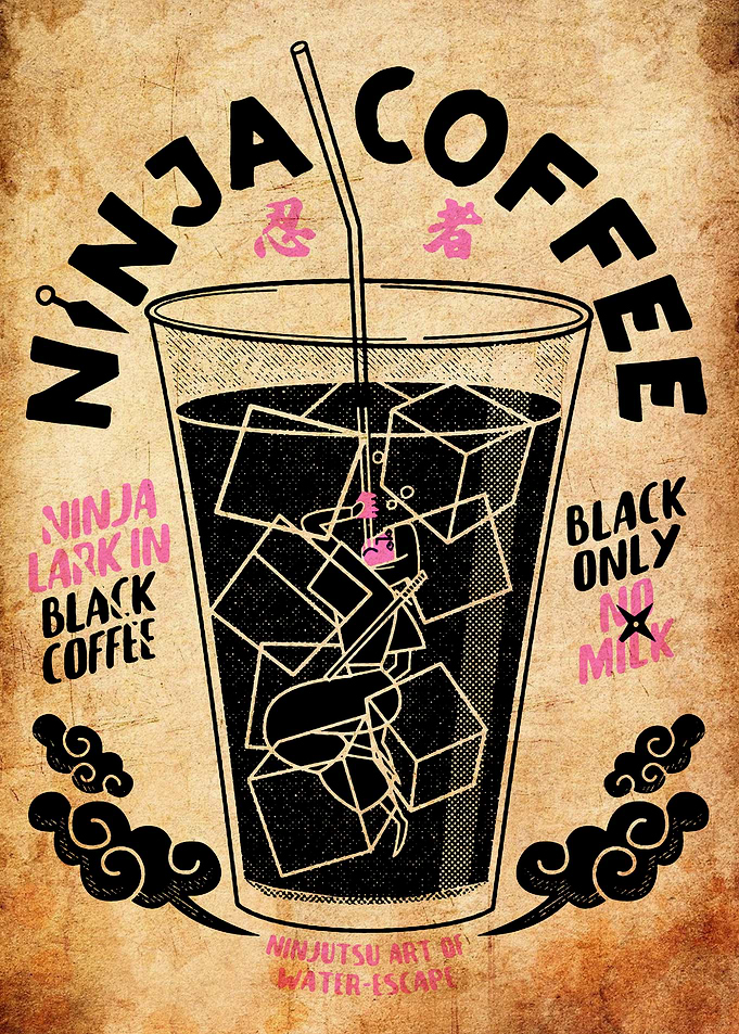 Ninja Coffee Black Only Art