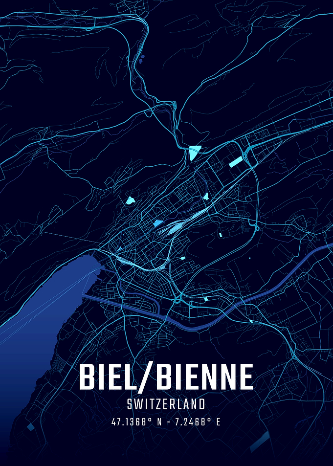 Biel/Bienne Midnight City Map