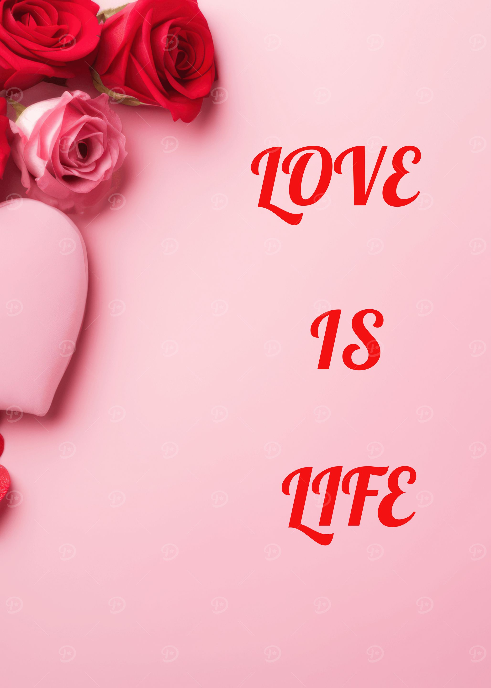 Love is Life: Floral Heart Design