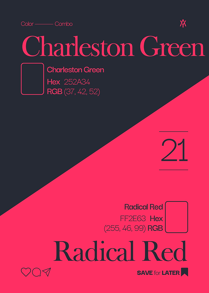 Charleston Green and Radical Red Combo
