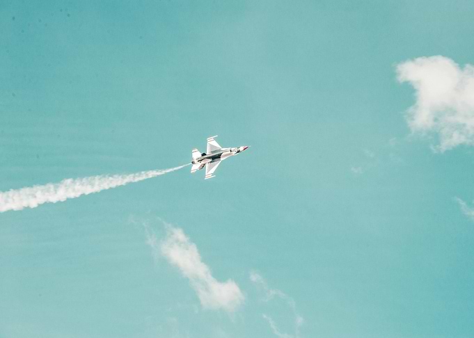 Jet plane flying in the sky