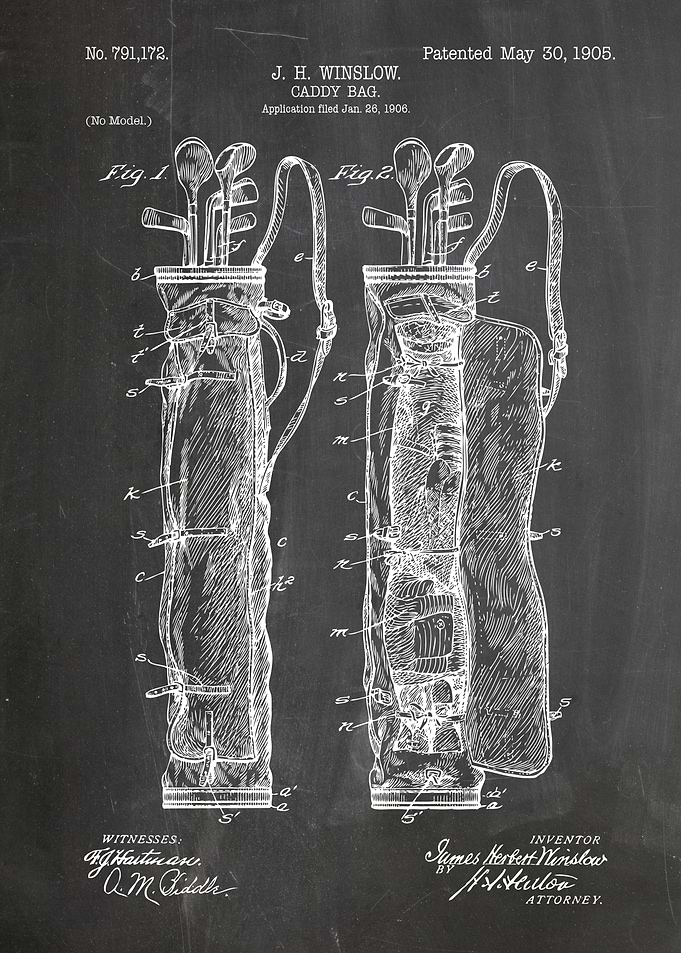 Caddy Bag Patent Drawing