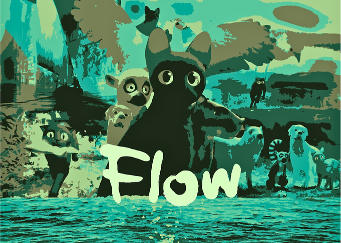 Flow: Animated Animals in Teal Landscape
