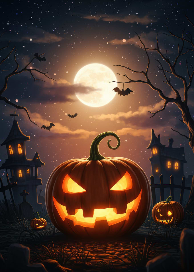 Halloween Night Pumpkin Jack-o'-Lantern