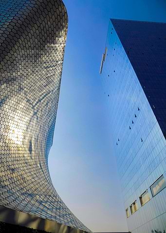 Modern Architecture against Blue Sky
