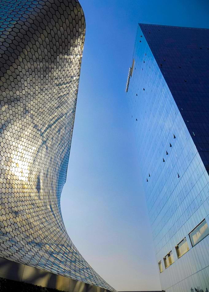 Modern Architecture against Blue Sky